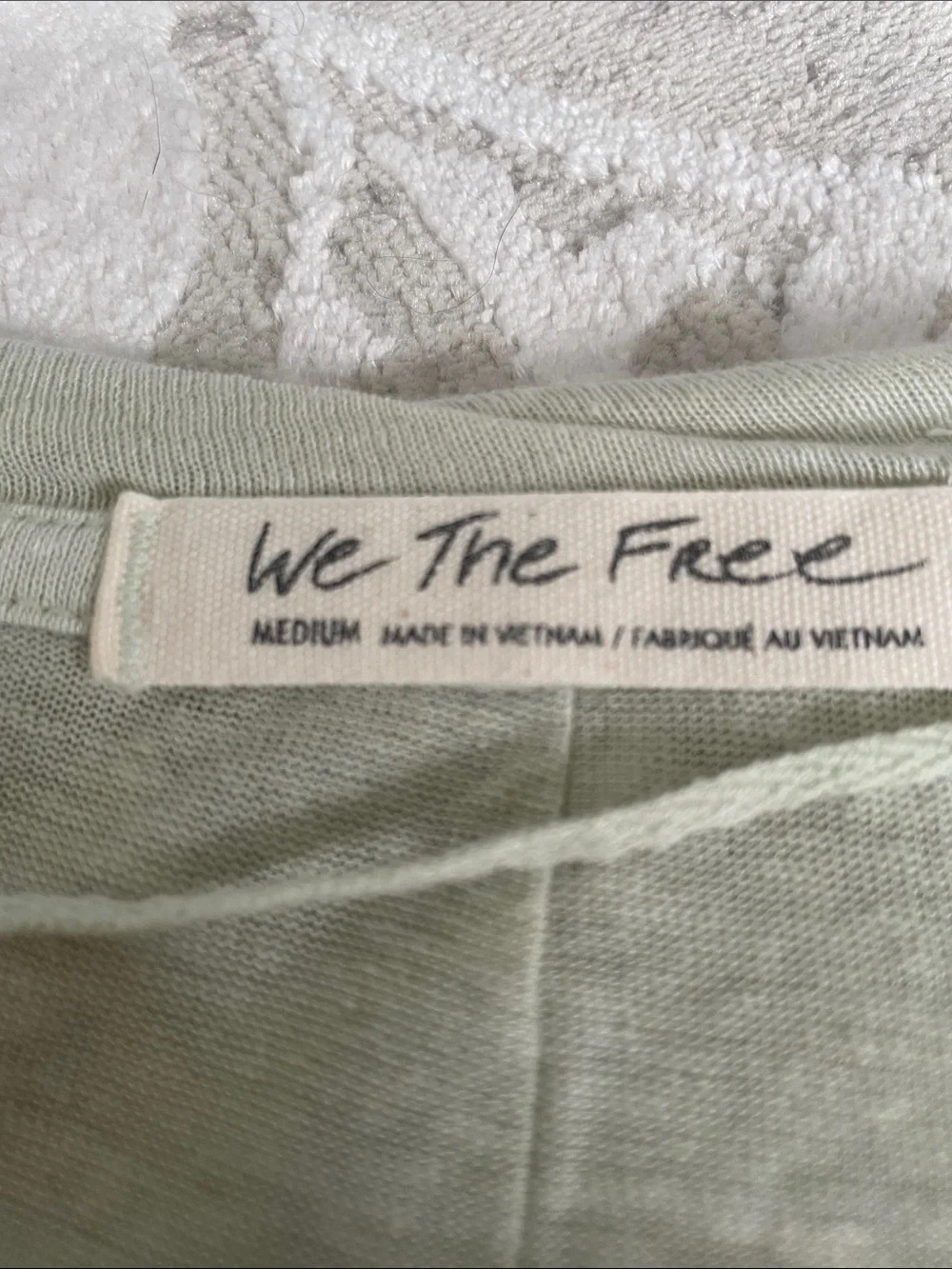 Free People Light Sage V-Neck Tank Top